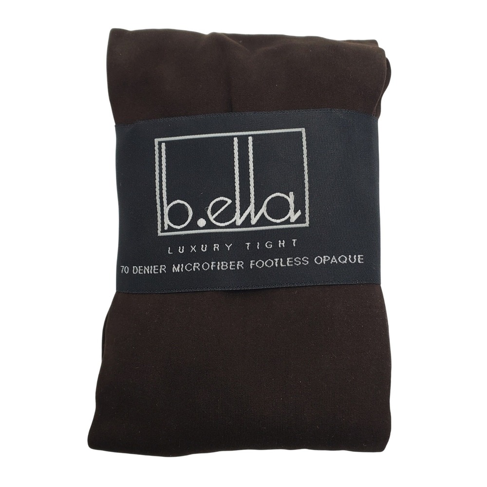 Brown Opaque Footless Tights TALL Espresso B.ella Brigida Fall Winter New T Warm